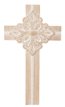 Carved Medallion Wall Cross