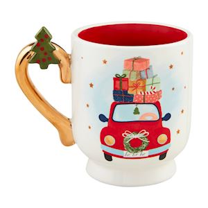 Car Christmas Pedestal Mug