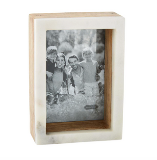 Modern marble picture frame with deep shadow box design