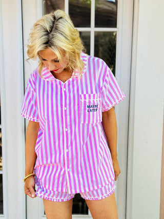 Pink Cabana Short Set