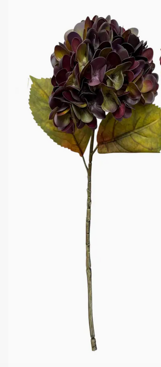 Real Touch Hydrangea Plum Green