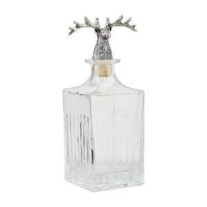 Metal Deer Glass Decanter