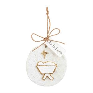 Nativity Glitter Papier Ornament