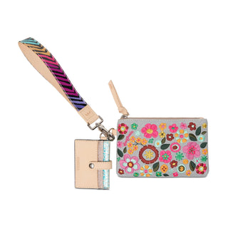 Consuela Tink Combi embroidered wristlet wallet with floral zip pouch and card holder

Consuela Tink Combi featuring colorful embroidery, card wallet, and wrist strap

Consuela Tink Combi on-the-go wristlet with zip pouch, card slots, and keyring

Compact Consuela Tink Combi embroidered wristlet for keys, cards, and small essentials