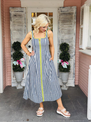 Hadlee Navy Dress