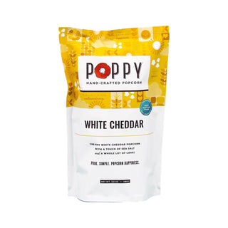 Poppy Handcrafted Popcorn market bag with resealable zip lock

Gourmet Poppy popcorn made in Asheville, North Carolina

Fresh artisan popcorn from Poppy in colorful market bag

Poppy Handcrafted Popcorn resealable gift bag of gourmet popcorn

Poppy popcorn bag filled with small-batch, handcrafted popcorn