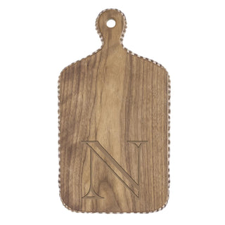Mango wood mini cutting board with laser etched monogram
