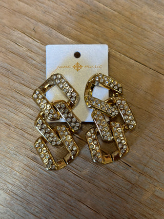 Gold Link Chain Earrings