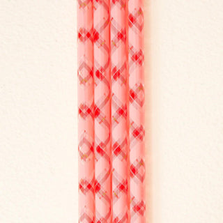 Festive Plaid 40 oz tumbler straw set in red and pink by The Darling Effect

Set of 4 reusable plaid straws for 40 oz tumblers

Pink and red plaid tumbler straws eco-friendly reusable set

The Darling Effect festive plaid reusable straw set