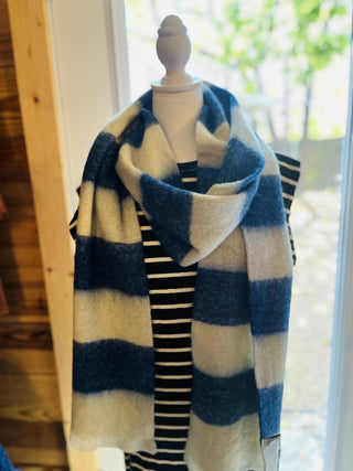 Blue & White Scarf