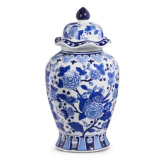 Blue & White Floral Ginger Jar