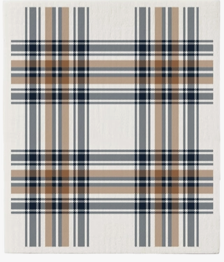 Fall Pattern Swedish Dishcloths in plaid and floral designs