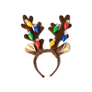 “Light-up reindeer antlers headband with jumbo Christmas bulbs”

“Brown fuzzy antler headband with colorful light-up bulbs”

“Christmas antlers headband with oversized LED lights”

“Light-up reindeer headband with jumbo bulbs”

“Festive antler headband with bright multicolor LED lights”