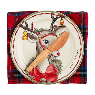 Reindeer Appetizer Plate & Towel