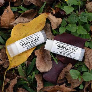 Simplified therapeutic skin salve lip balm tubes made with natural ingredients