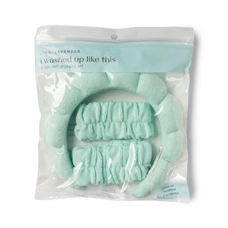Super soft dryband set with headband and wristbands for skincare routine