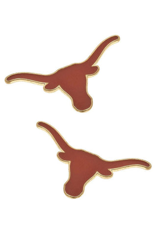 Texas Longhorns Enamel Stud Earrings