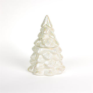 Sweet Grace White Christmas Tree Candle with iridescent finish

Bridgewater Sweet Grace candle shaped like a white tree

Iridescent white ceramic Christmas tree candle

Holiday Sweet Grace tree candle with shimmering glaze

Decorative white tree candle from Bridgewater Candle Company