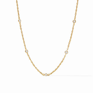 Julie Vos Celeste Delicate Station Necklace Cubic Zirconia