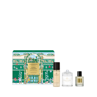 Glasshouse Christmas Kyoto In Bloom Gift Set with candle, mist, and perfume

Kyoto In Bloom fragrance trio holiday gift set by Glasshouse

Glasshouse Kyoto In Bloom gift box with camellia and lotus scent