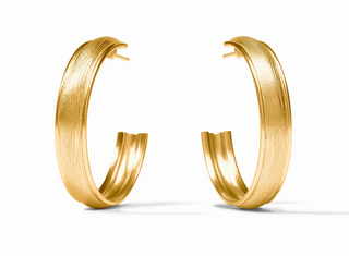 Cobblestone Hoop Earrings by Julie Vos with textured gold detailing