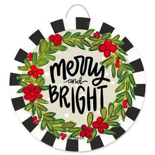 Merry & Bright Wreath Door Hanger