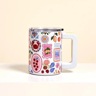 Ciao Bella stainless steel tumbler with Italian-inspired print