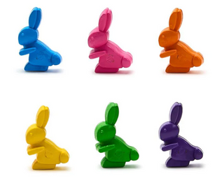 Bunny shaped crayons in paint jar container

Colorful bunny crayons Easter art set for kids

Bunny crayons in assorted bright colors

Kids novelty bunny shaped crayons gift

Easter bunny crayons creative art toy