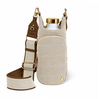 Dark Oatmeal Canvas HydroBag Water Bottle Crossbody Bag