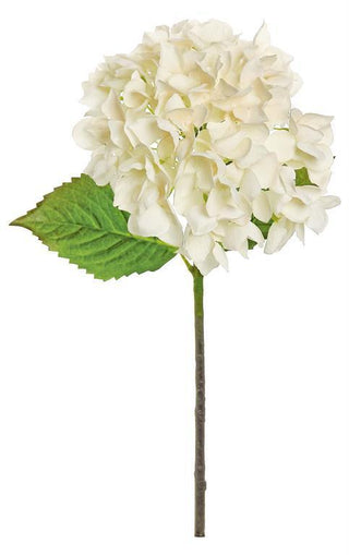 Garden Hydrangea 18 inch Cream Real Touch artificial flower stem