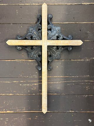 Wooden Black Detail Cross