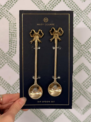 Gold Bow Dip Spoon Set by Mary Square