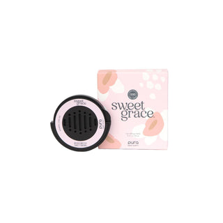 "Sweet Grace PURA car diffuser vial with refill"

"Bridgewater Sweet Grace PURA smart car fragrance"

"Sweet Grace PURA car scent refill pack"

"Pink Sweet Grace PURA car fragrance cartridge"