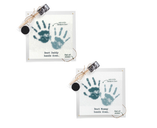 Personalized child handprint gift frame for parents