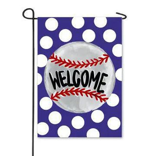 BaseBall "Welcome" Garden Flag