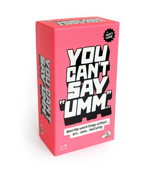 You Can't Say Umm fast-paced party word guessing game
