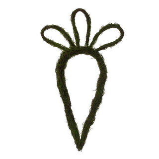 Carrot mossy twig wreath with natural twigs and green moss accents