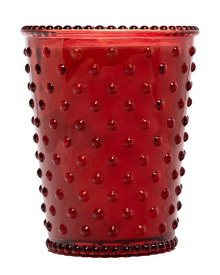 Johnny Apple Spice Hobnail Glass Candle in red glass jar

16 oz apple spice soy candle with hobnail texture

No. 57 Johnny Apple Spice candle hand-poured in red glass

Sweet apple and cinnamon scented candle in hobnail jar

Red hobnail candle with apple pie and spice fragrance