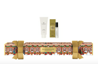 Glasshouse Kyoto In Bloom gift set with hand cream and mini perfume in Christmas cracker packaging