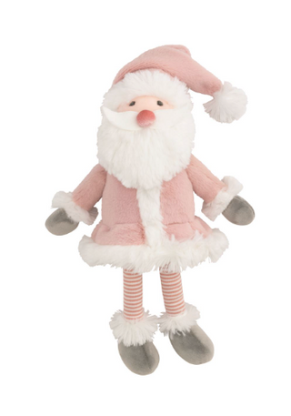 "Assorted holiday plush pals with Santa, reindeer, and Christmas tree designs in rope basket"

"Faux fur and minky Christmas plush toys with weighted seat for seasonal decor"

"Holiday-themed plush Santa, reindeer, and trees in decorative cotton rope basket"