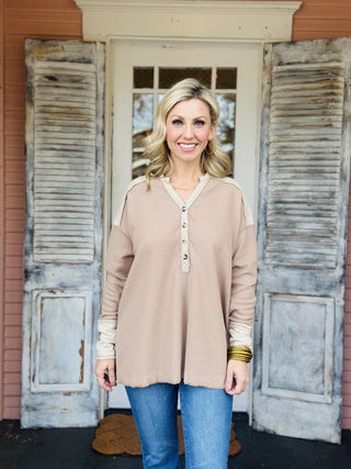 Henley Taupe Thermal