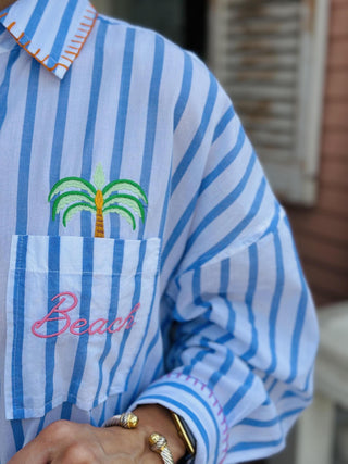 Beach/Ocean Air, Salty Hair, Don't Care Cover-Up Shirt
