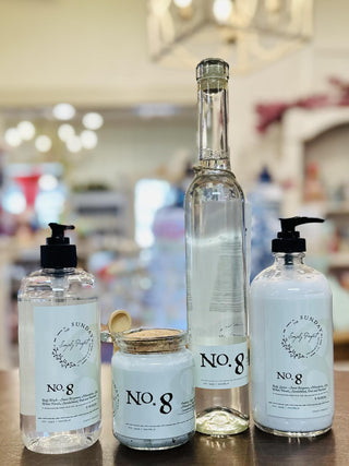 Simply Perfect No. 8 fragrance with bergamot, florals, sandalwood, and oud

Simply Perfect Sunday No. 8 warm scent bottle on white background

No. 8 fragrance featuring bergamot, mandarin, and white florals

Simply Perfect No. 8 warm, woody, floral perfume blend