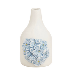 Mini ceramic flower vase with hand-painted flower detail