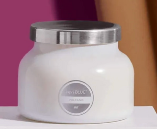 Capri Blue Volcano White Signature Jar candle 19 oz with silver lid

White Capri Blue Volcano candle in signature jar with silver lid

Capri Blue Volcano White candle featuring tropical citrus fragrance

Minimal white Capri Blue Volcano candle with classic jar design

Capri Blue white glass candle with silver lid and Volcano scent