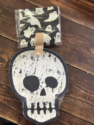 Skull Paper Plate And Napkin Set