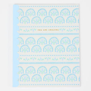 Scallop Notebook 8x10 | Floral Inspirational Notebook for Notes & Journaling