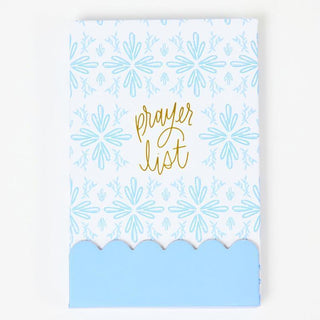 Floral flip notepad with scalloped bottom edge and inspirational quote
