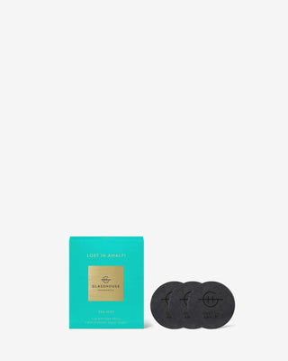 Luxury Glasshouse fragrance Lost in Amalfi candle packaging close-up