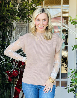 Ruby White Lace Top